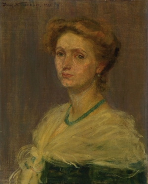 Porträtgemälde, wohl Selbstbildnis, von Jenny Fleischhauer