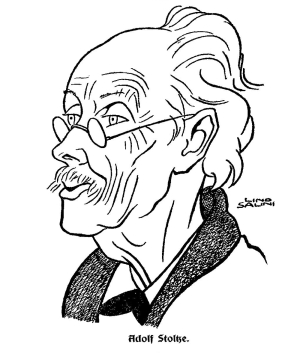 Adolf Stoltze (Karikatur von Lino Salini)